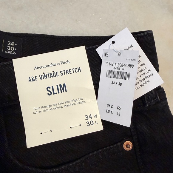 Abercrombie & Fitch Other - Abercrombie & Fitch Men's Black Slim Jeans NWT